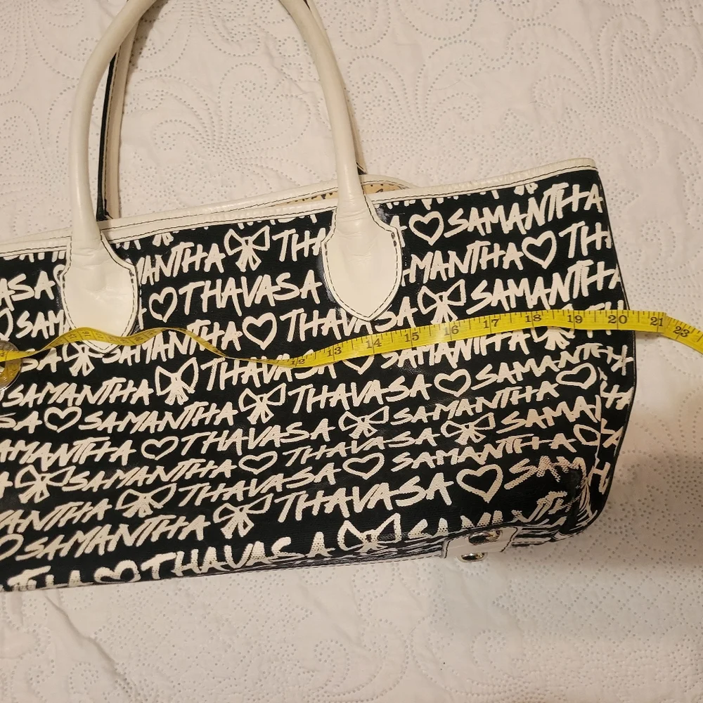 Samantha Thavasa Canvas Graffiti Tote EUC Modern Goth‎ Punk